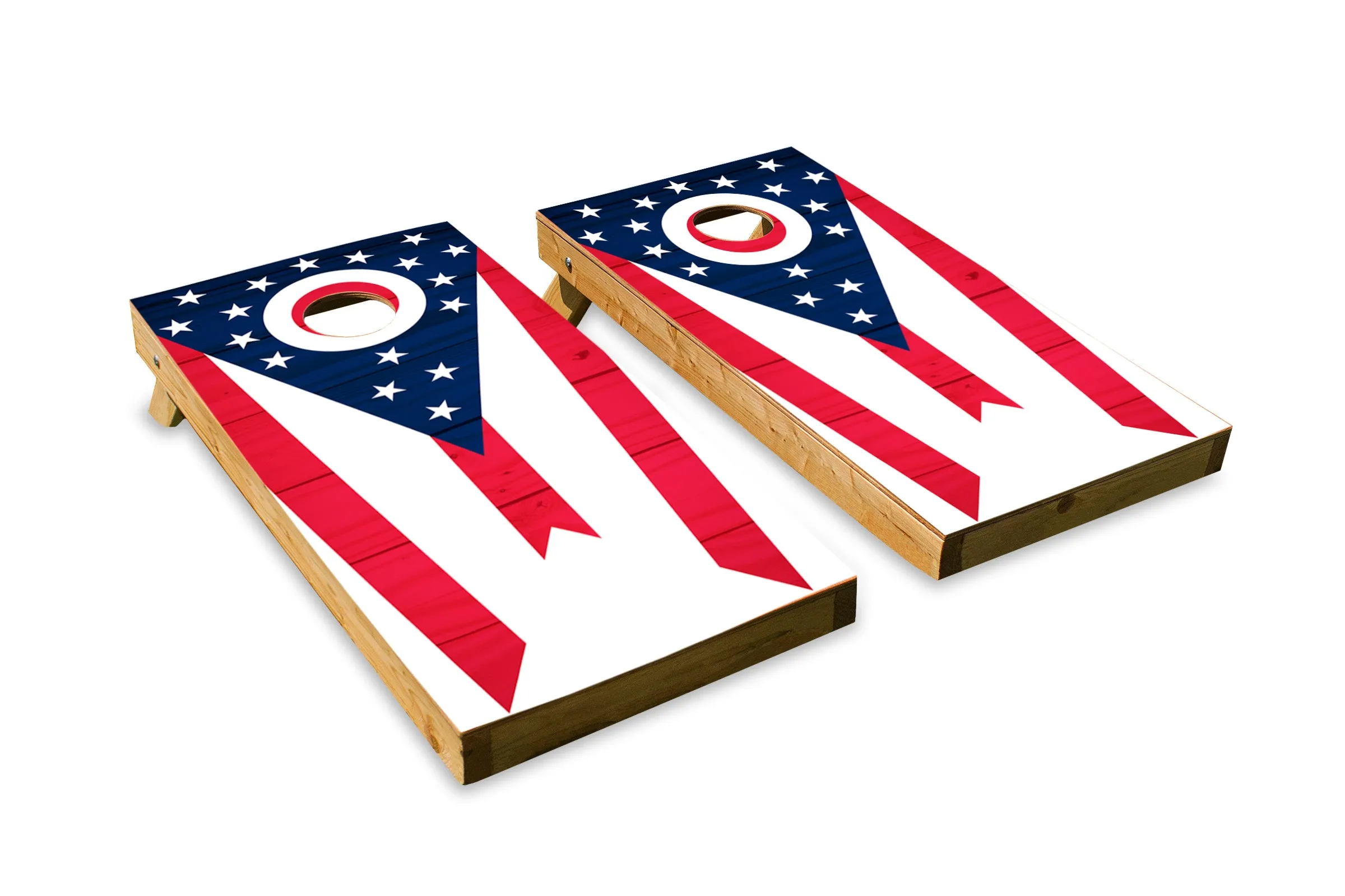 Wood Grain Ohio State Flag